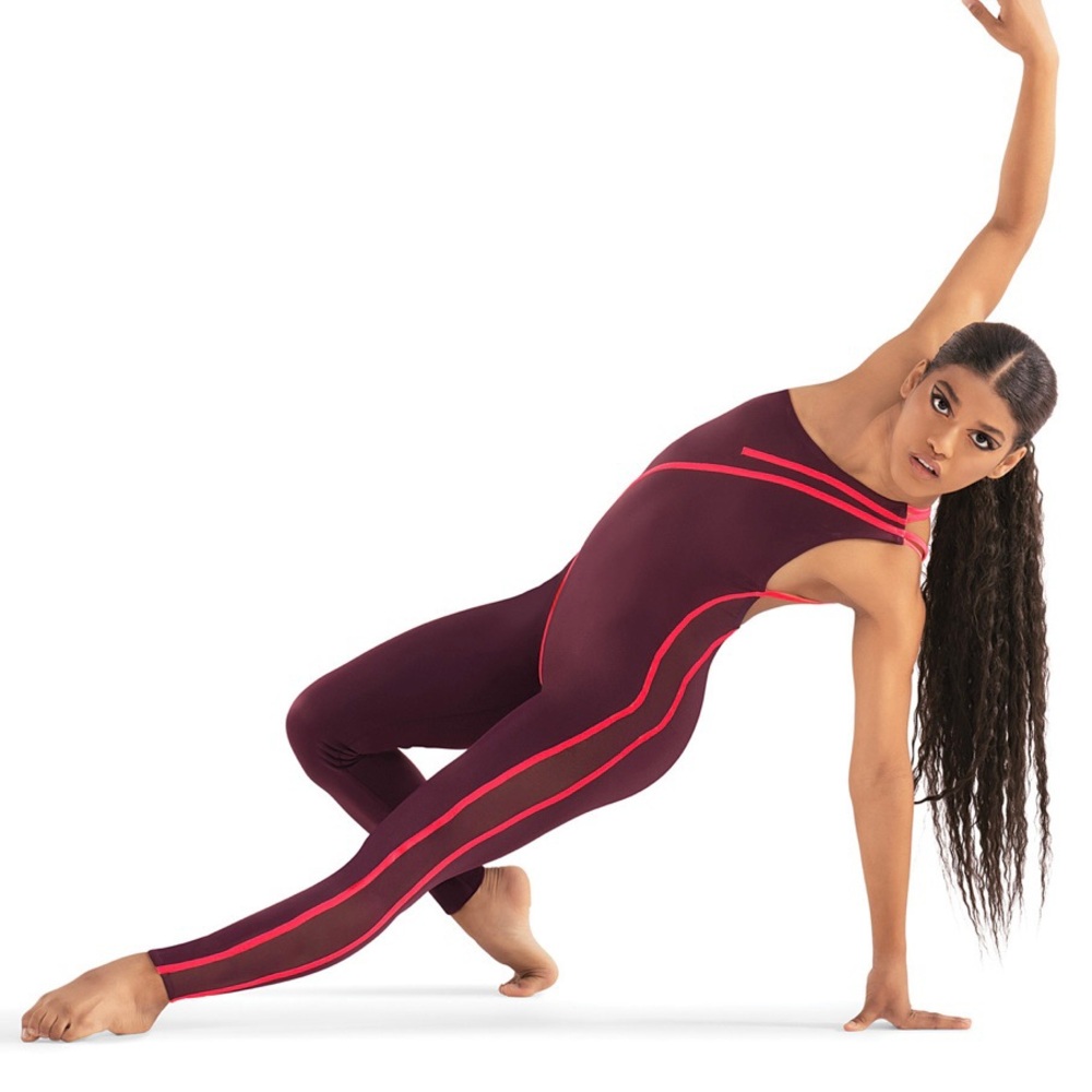 Revolution Burgundy Unitard Dance Costume